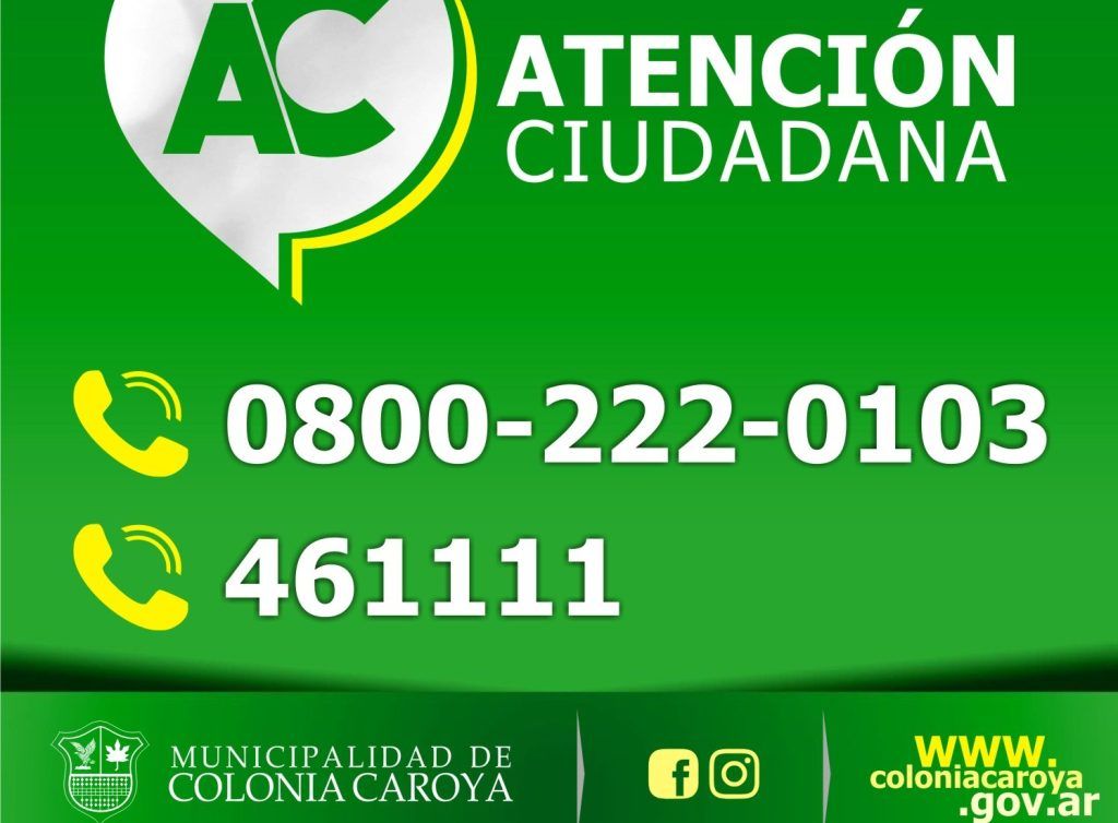 COLONIA CAROYA: POR FALLAS TÉCNICAS NO ANDA EL WHATSAPP PARA RECLAMOS DE ATENCIÓN CIUDADANA