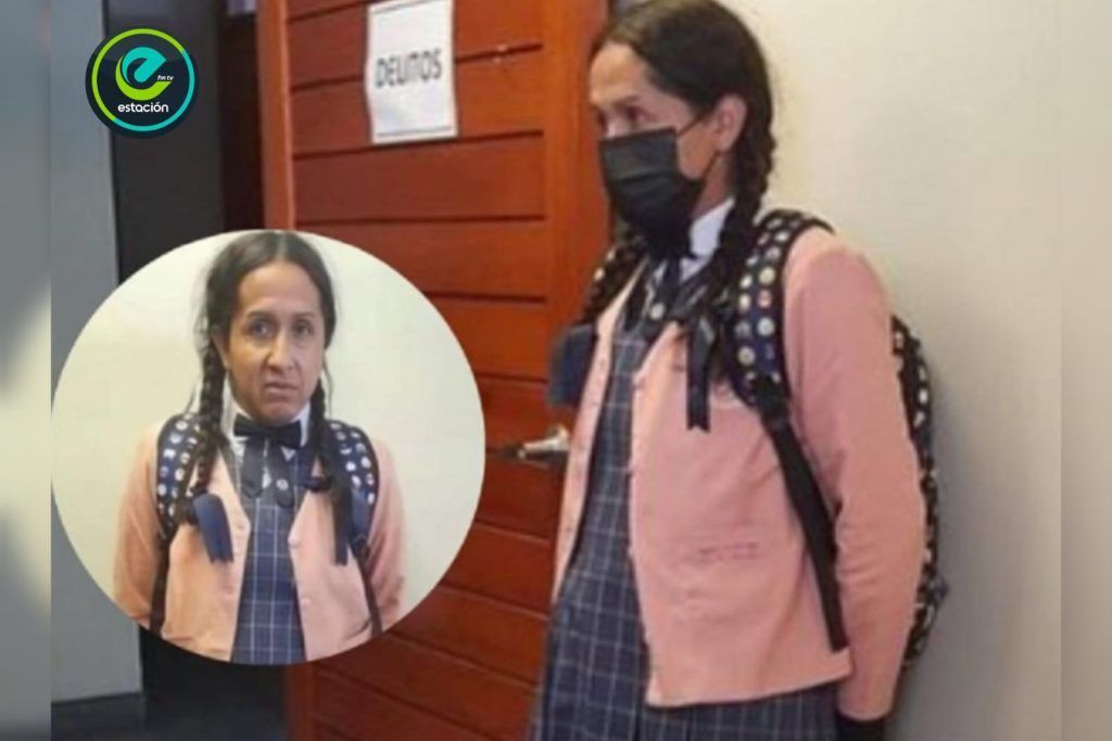 DETIENEN A UN HOMBRE DISFRAZADO DE ALUMNA QUE SE COLÓ EN UNA ESCUELA PERUANA