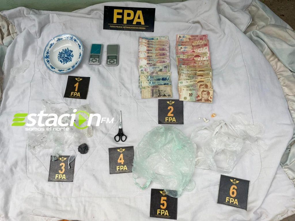 LA FPA SECUESTRÓ ELEMENTOS UTILIZADOS PARA LA VENTA DE DROGAS EN LA DORMIDA