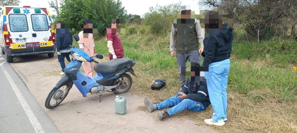 UN MOTOCICLISTA HERIDO TRAS CAERSE DEL VEHÍCULO EN VILLA DEL TOTORAL