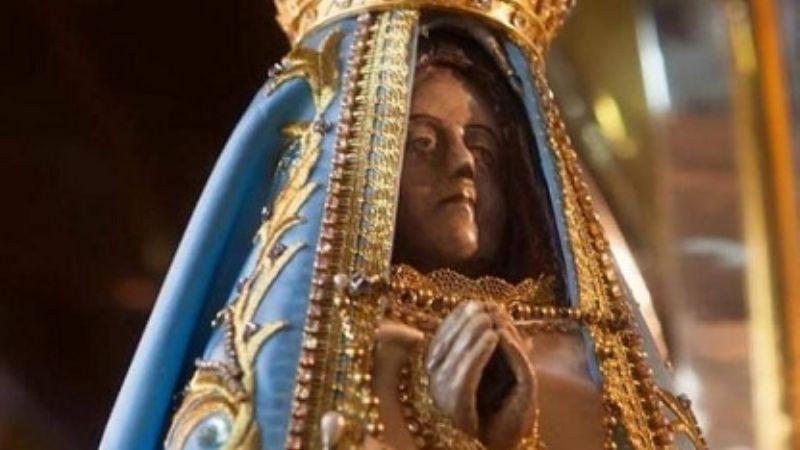 SE ROBARON UNA VIRGEN EN CRUZ DEL EJE