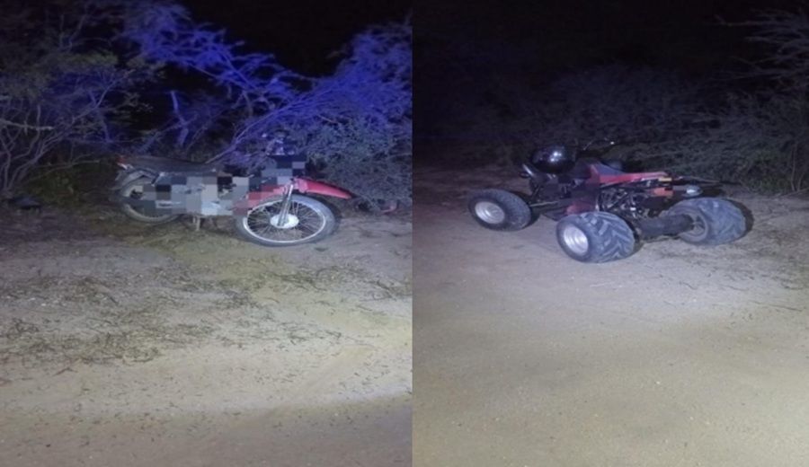 CHOQUE ENTRE UNA MOTO Y UN CUATRICICLO DEJÓ DOS PERSONAS HERIDAS EN EL INGRESO AL PARAJE BELLA VISTA
