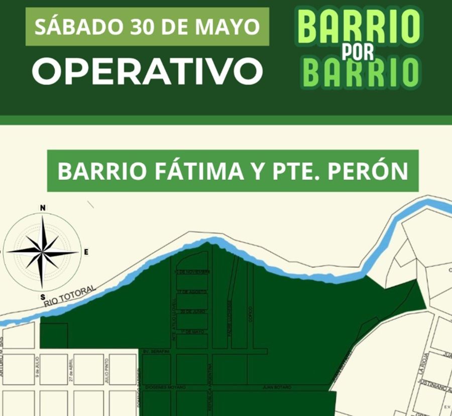 VILLA DEL TOTORAL: NUEVO OPERATIVO DE LIMPIEZA Y GESTIÓN MUNICIPAL EN BARRIO FÁTIMA