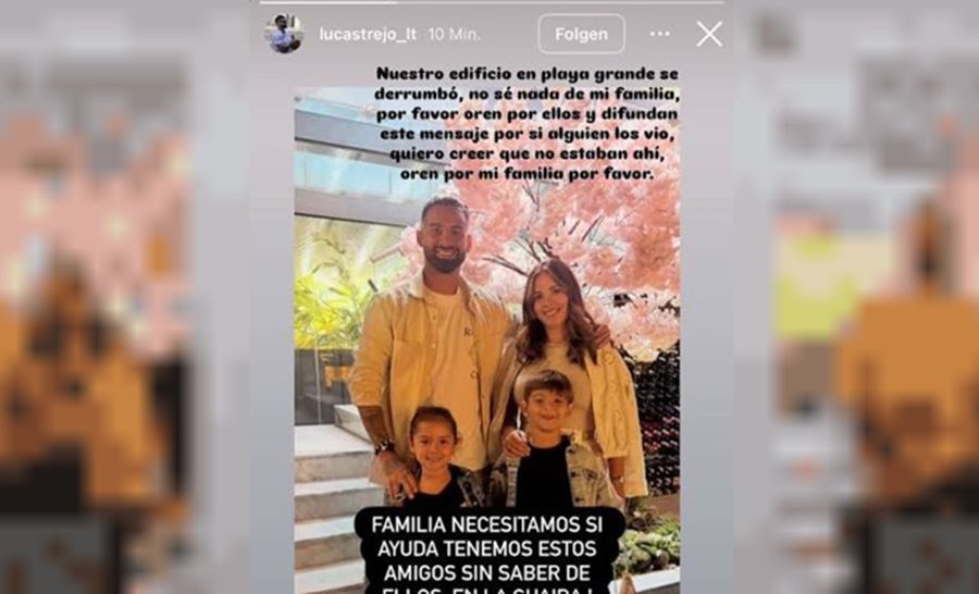 LUCAS TREJO, EL FUTBOLISTA CORDOBÉS QUE BUSCA A SU FAMILIA TRAS EL SISMO EN VENEZUELA
