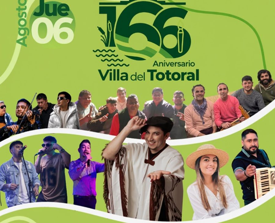 PIKO FRANK Y LA RANCHADA CHAMAMECERA ENCABEZARÁN LOS FESTEJOS POR EL 166º ANIVERSARIO DE VILLA DEL TOTORAL