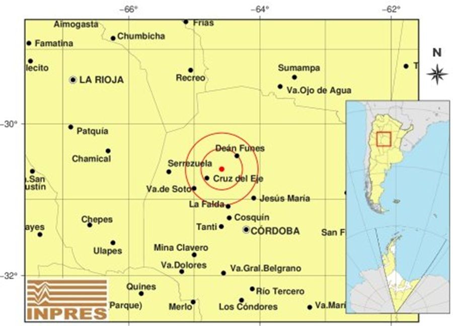 UN SISMO DE MAGNITUD 4 CON EPICENTRO EN EL NORTE DE CÓRDOBA Y SE SINTIÓ EN VARIAS LOCALIDADES