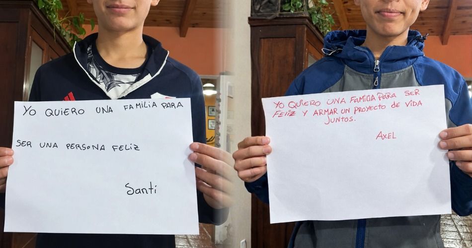 SANTI Y AXEL BUSCAN A UNA FAMILIA PARA: “SER UNA PERSONA FELIZ” Y “ARMAR UN PROYECTO DE VIDA JUNTOS”